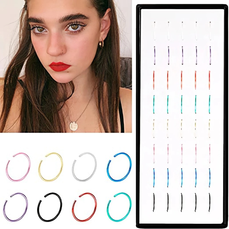 40/60PC Stainless Steel Straig - Body Jewelry Hypoallergenic review and price